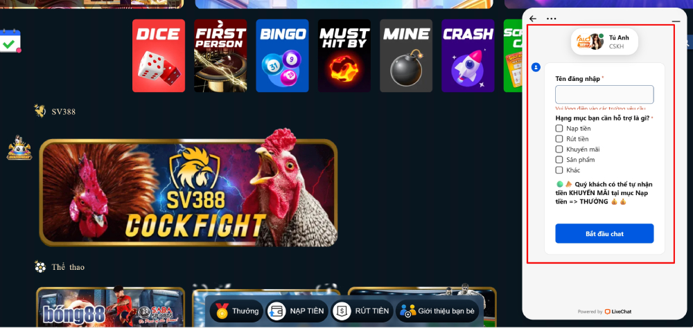 Livechat tại Alo789 hoạt động 24/24 7 ngày trong tuần