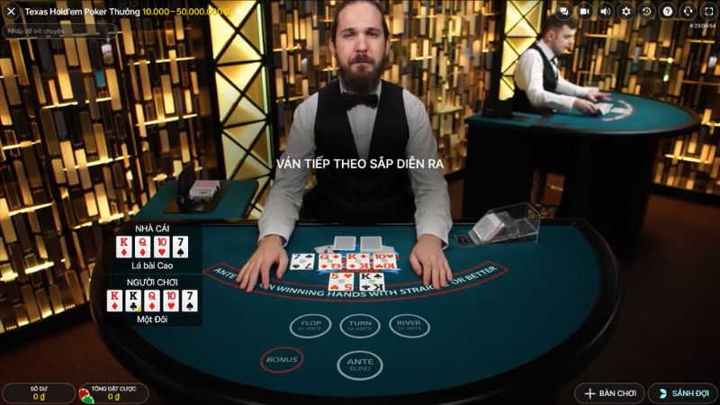 Bàn chơi Poker Livestream tại nhà cái Alo789